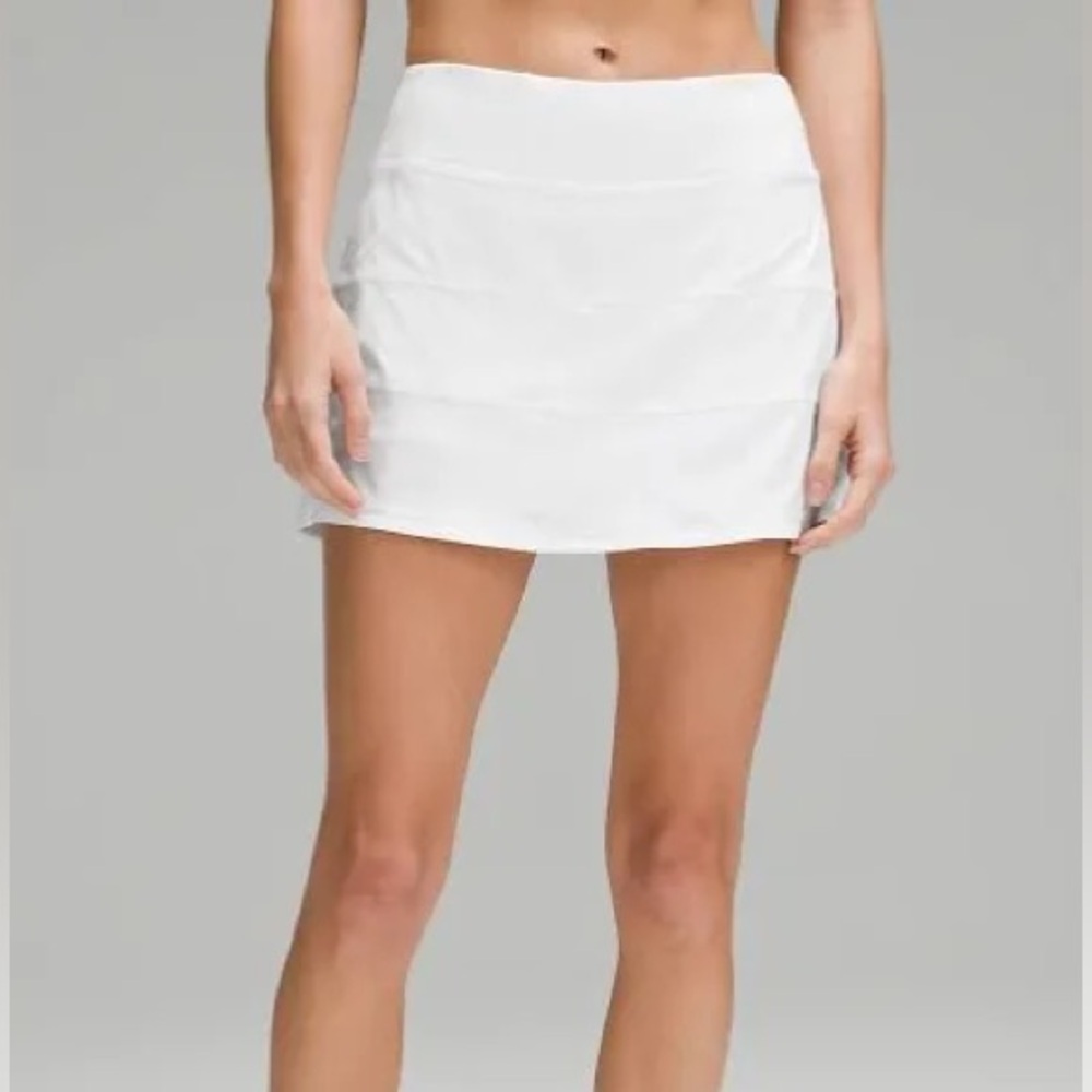 LULULEMON NEVER WORN WHITE PACE RIVAL SKIRT